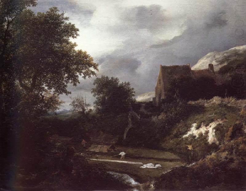 Bleaching Ground in a hollow by a cottage, Jacob van Ruisdael